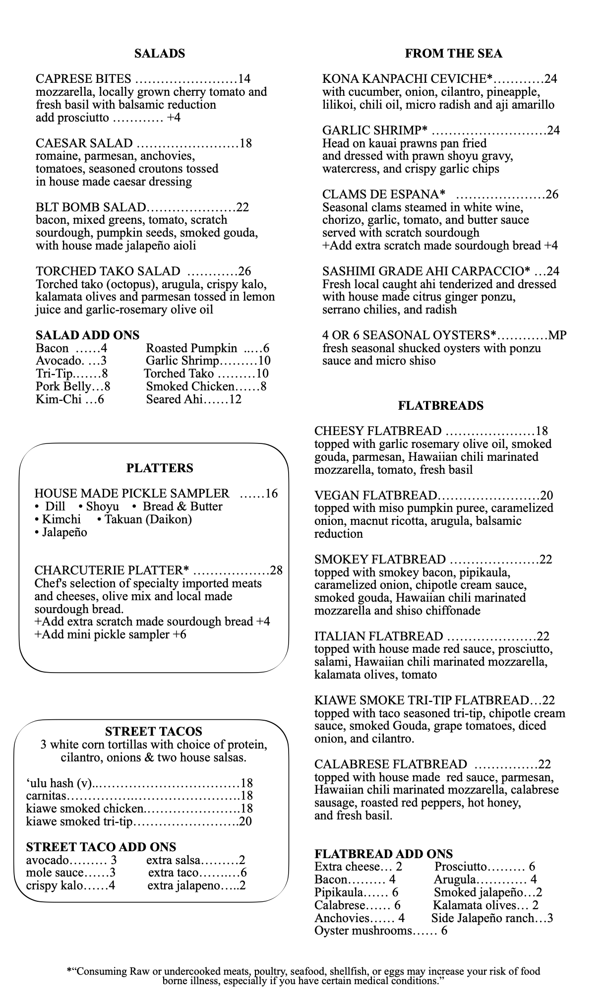 new menu hilo